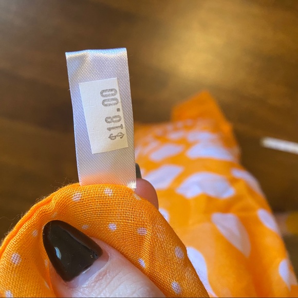 Orange Polka Dot Scarf - Picture 5 of 5